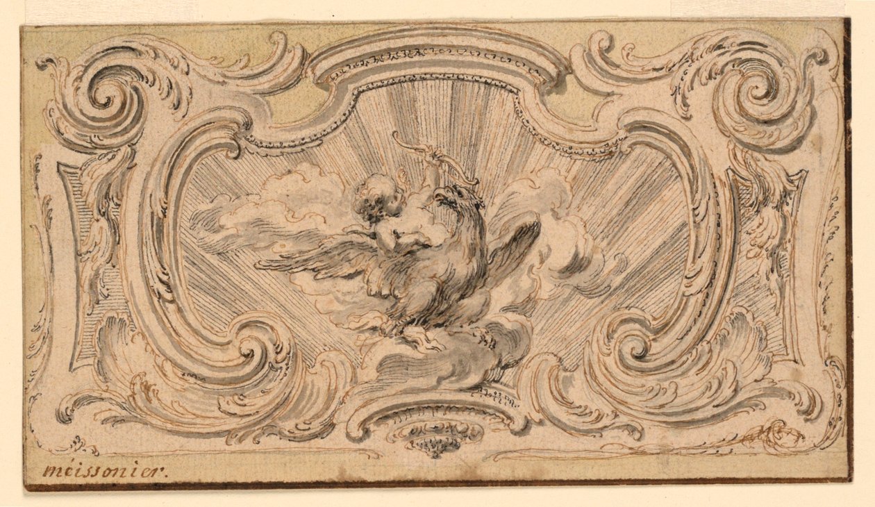 Design pro ozdobný panel od Juste Aurèle Meissonnier