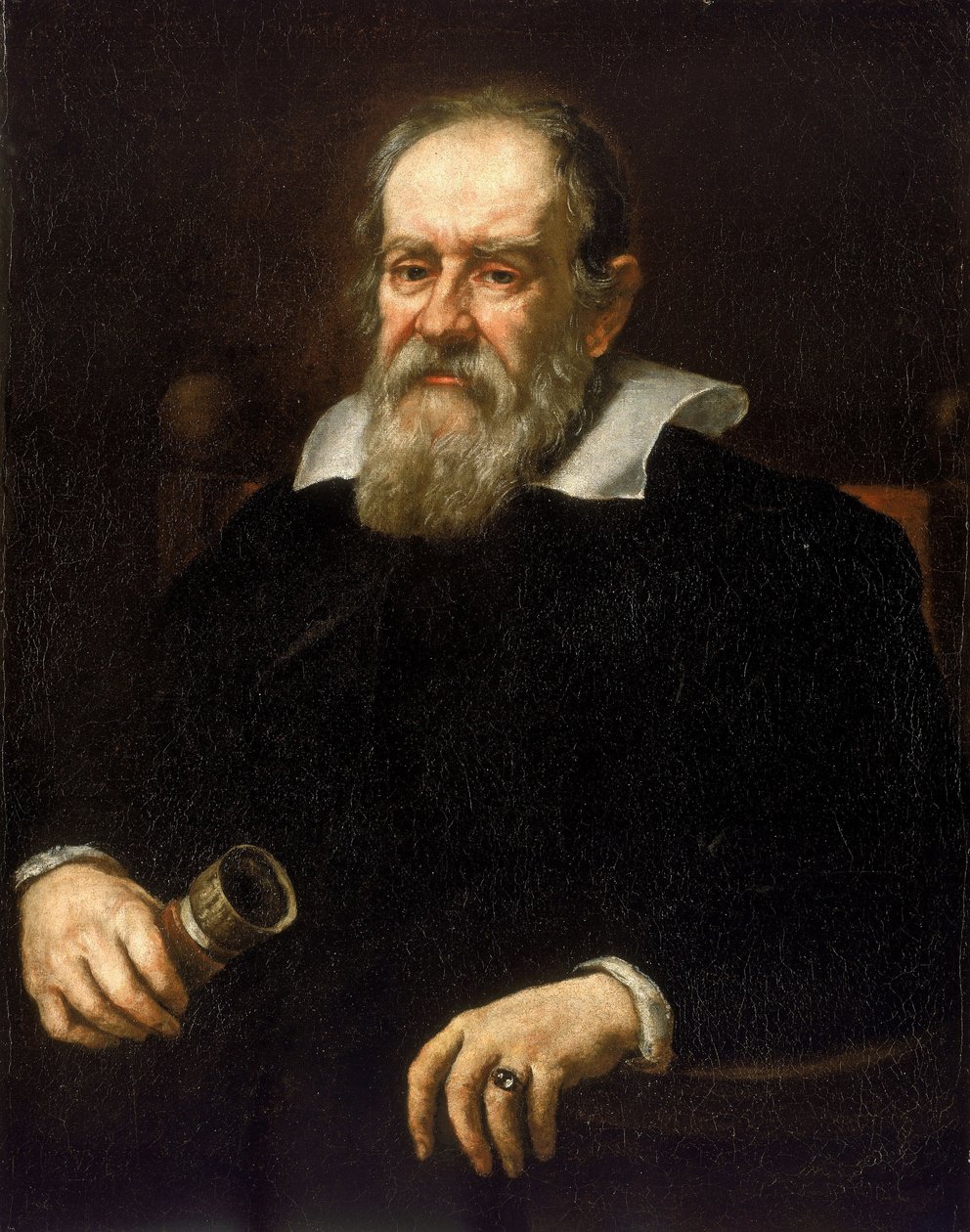 Portrét Galilea Galileiho známého jako Galileo Galileo, italského astronoma (1564-1642) Obraz Sustermansovy školy. od Justus (school of) Sustermans