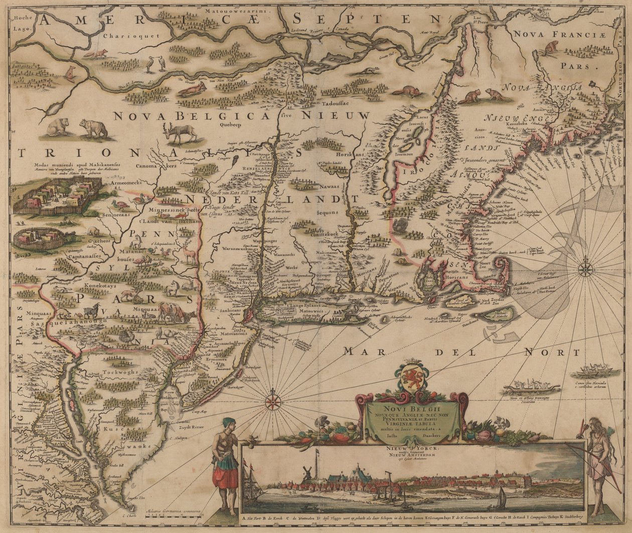 Severní Amerika od Justus Danckerts