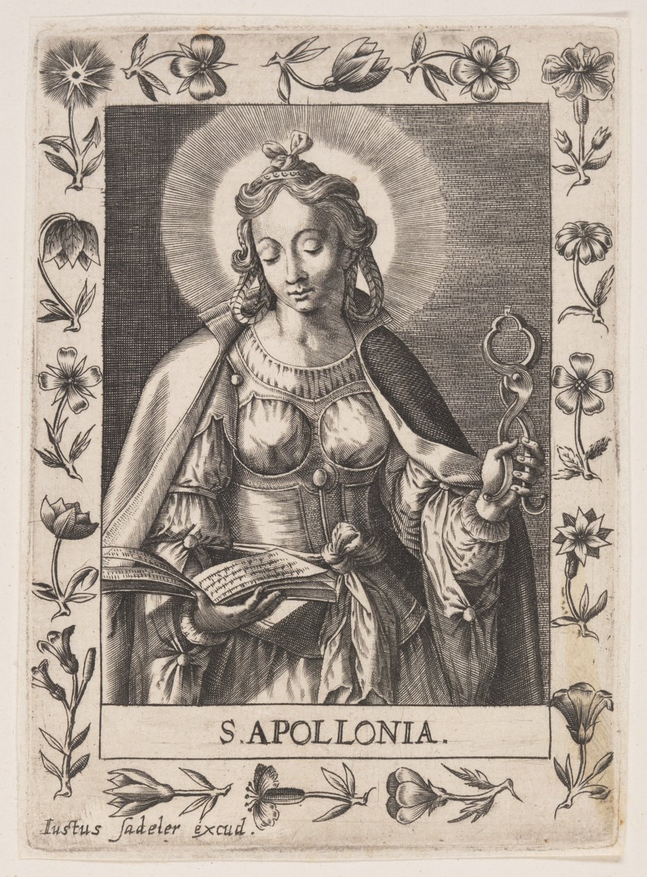 Svatá Apollonia od Justus Sadeler