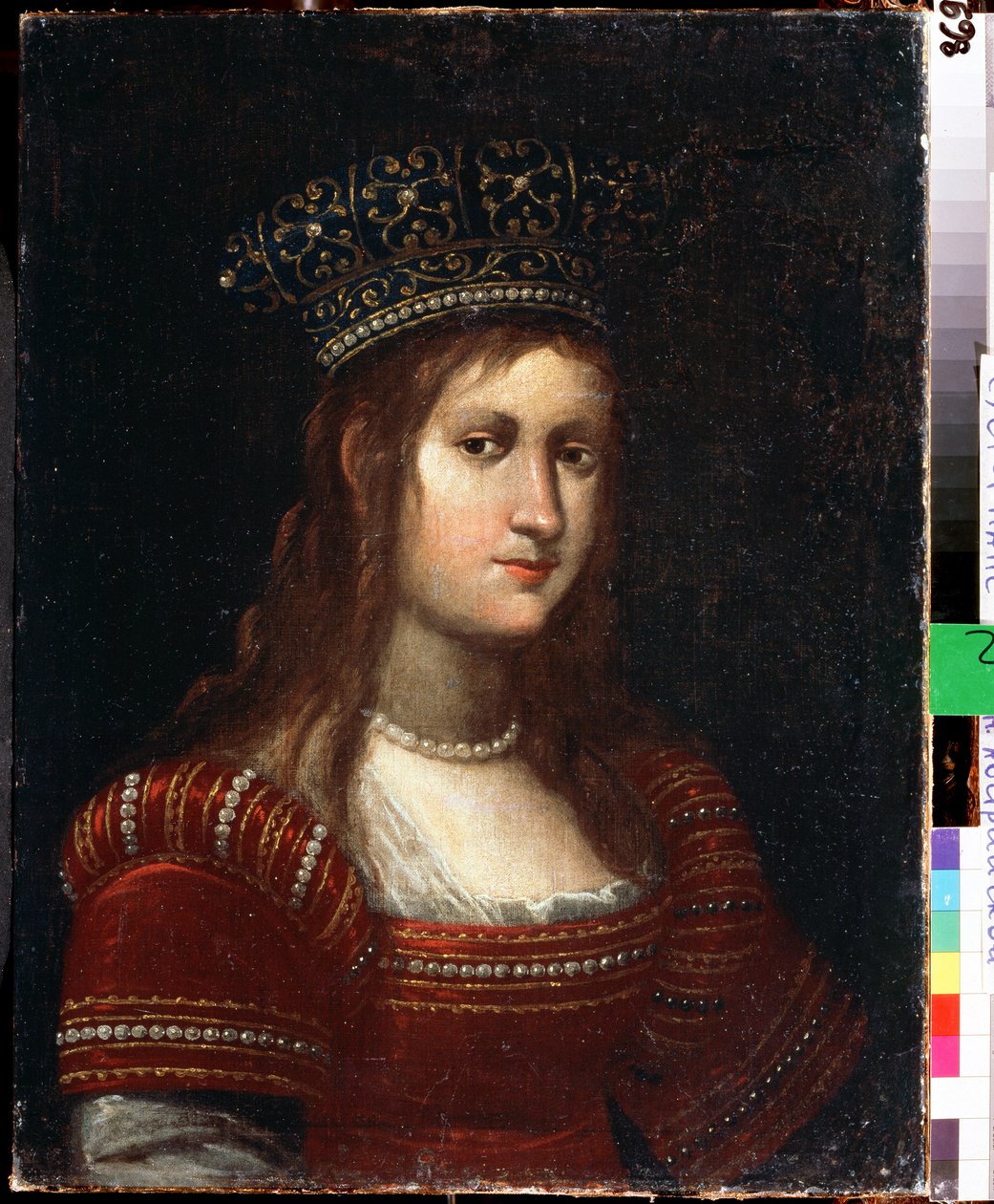 Portrét arcivévodkyně Marie Madeleine Rakouské (1589-1631), velkovévodkyně toskánské (Portrét arcivévodkyně Marie Magdaleny Rakouské). Obraz Justuse Suttermanse (1597-1681). Olej na plátně, 66 x 50 cm. Vlámská škola 16.-18. století od Justus Sustermans