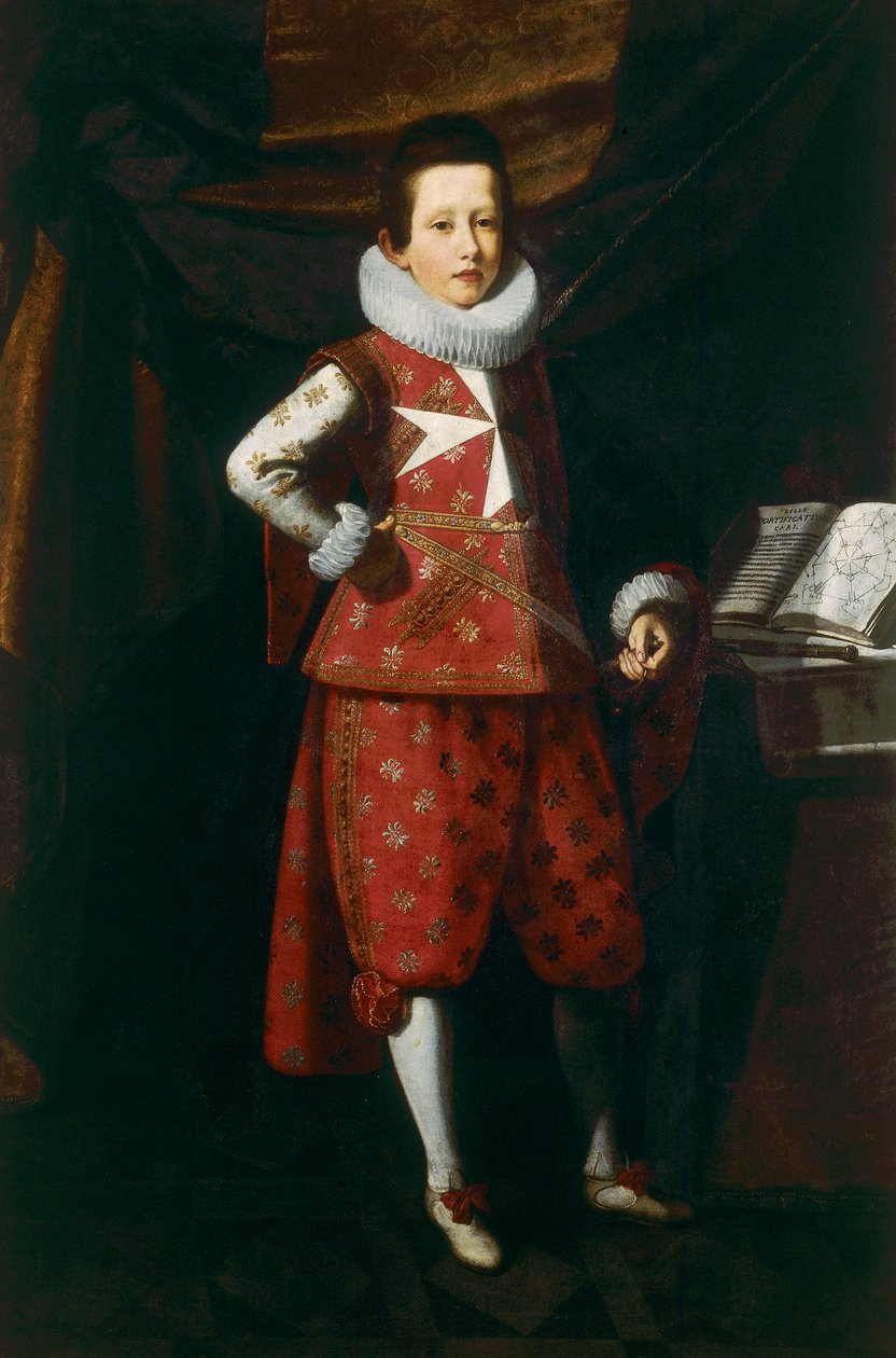 Portrét Giovana Carla deMedici ve věku deseti let od Justus Sustermans