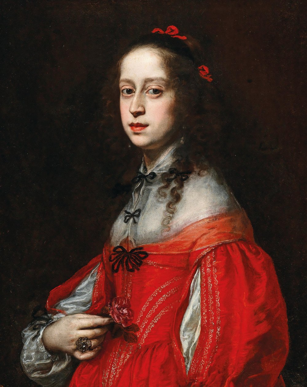 Portrét Marie Leopoldiny Rakousko-Tyrolské 1632-1649, císařovny Svaté říše římské. od Justus Sustermans