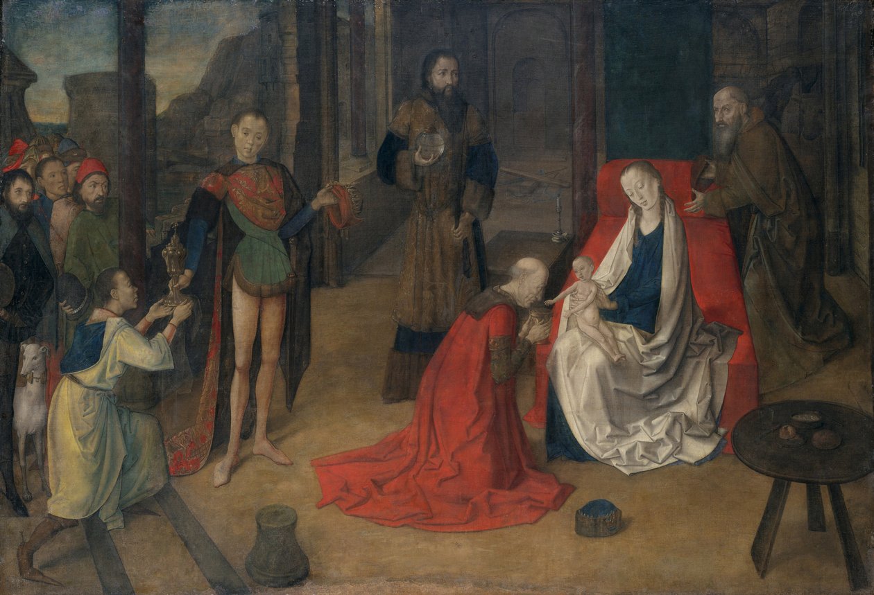 Klanění tří králů, c.1465 od Justus of Ghent