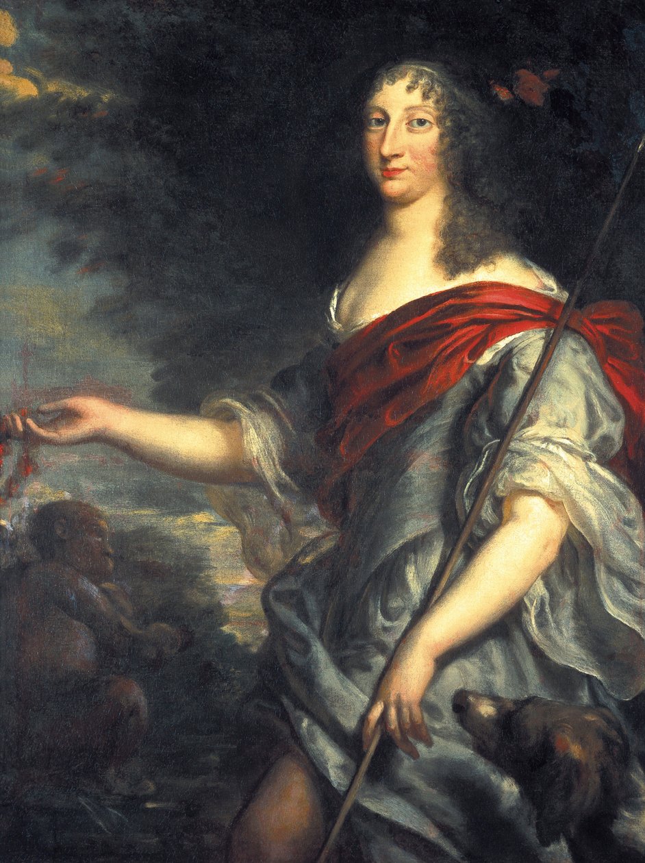 Portrét švédské královny Kristiny jako Diana (1626-1689) od Justus van Egmont