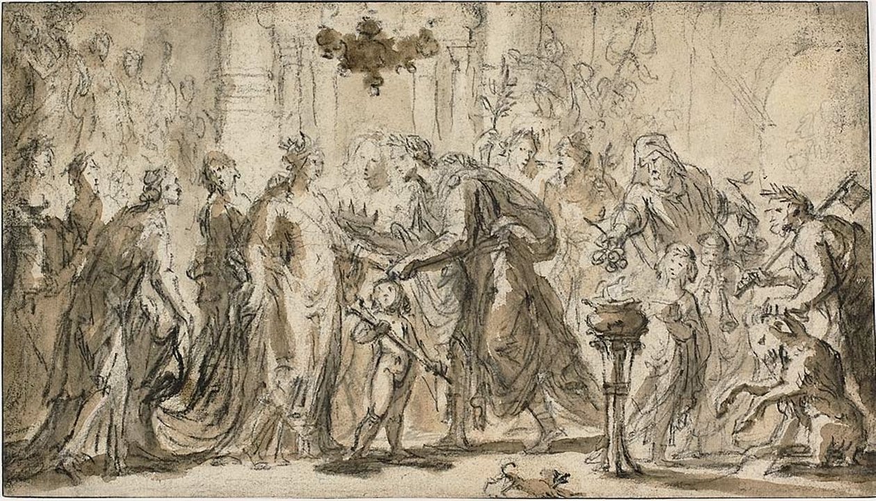 Manželství Zenobie a Odenatus od Justus van Egmont