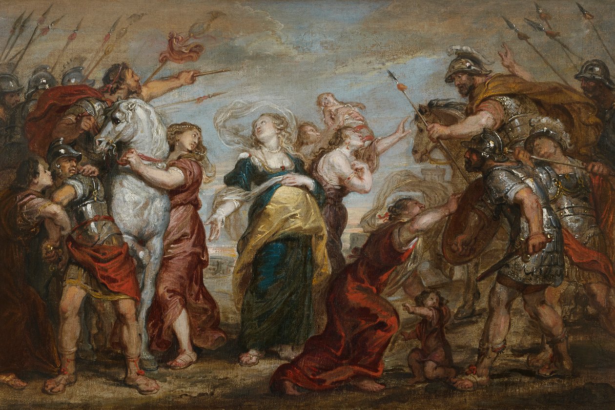 Smíření Římanů a Sabinů, c. 1655-1656. od Justus van Egmont