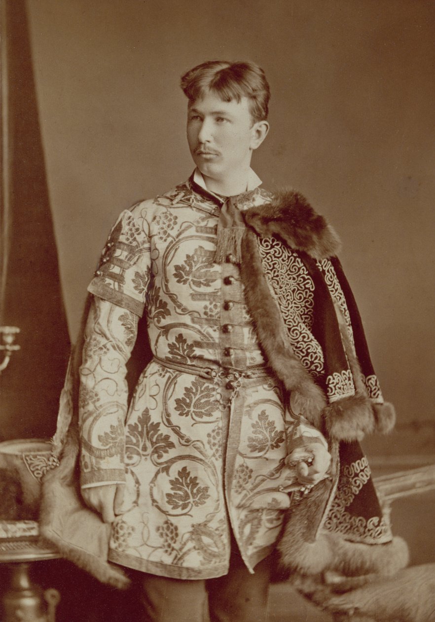Mladý maďarský magnát, cca 1870-80 (sépiová fotografie) od József Borsos