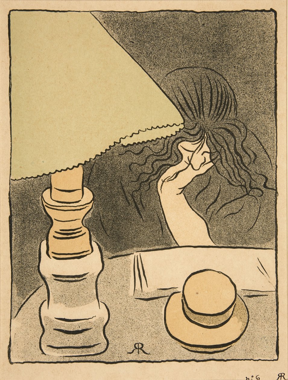 Žena a lampa, hospoda. 1894 od József Rippl Rónai
