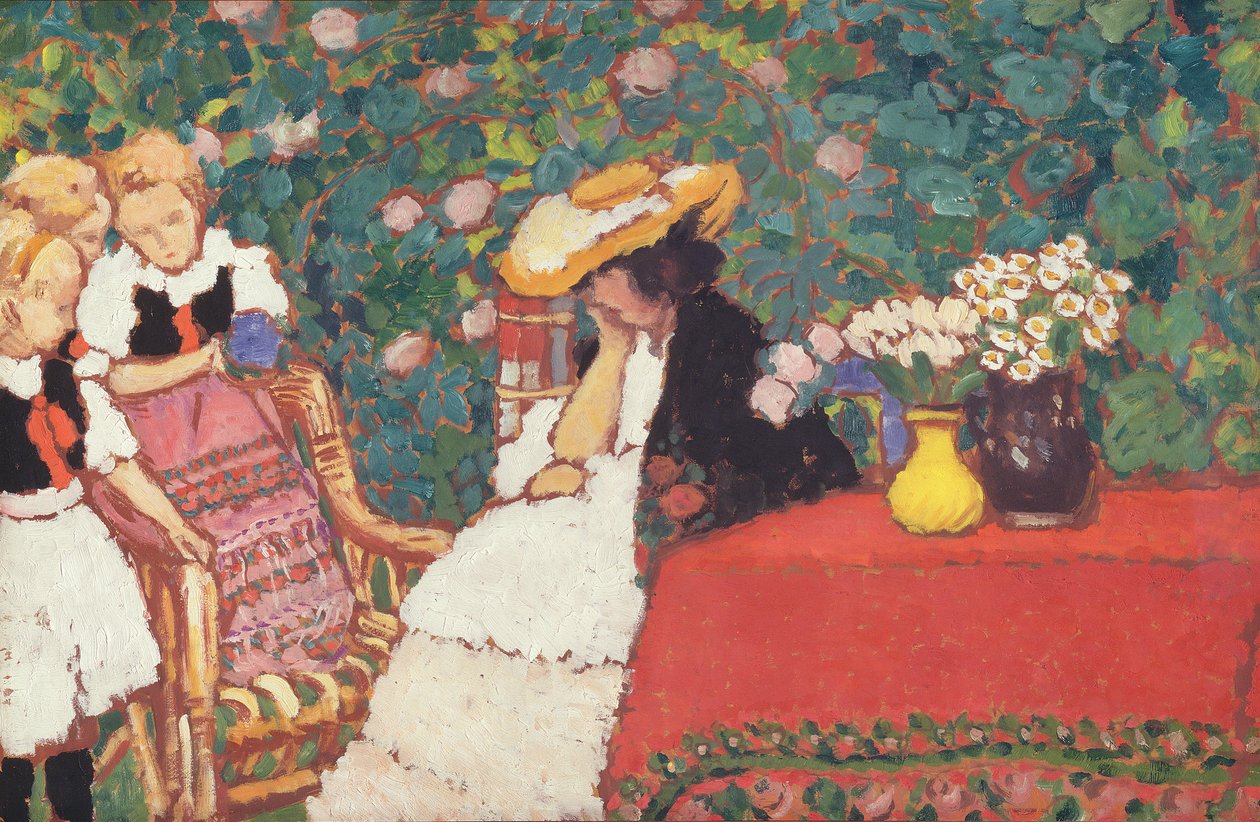 Žena se třemi dívkami, kolem roku 1909 od József Rippl Rónai