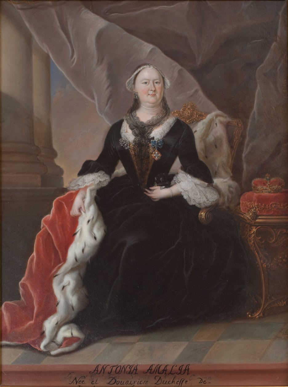 Antonia Amálie. vévodkyně z Brunswicku a Lüneburgu. Narozen 22. dubna 1696 od KMS Stroe 16 H Ubekendt