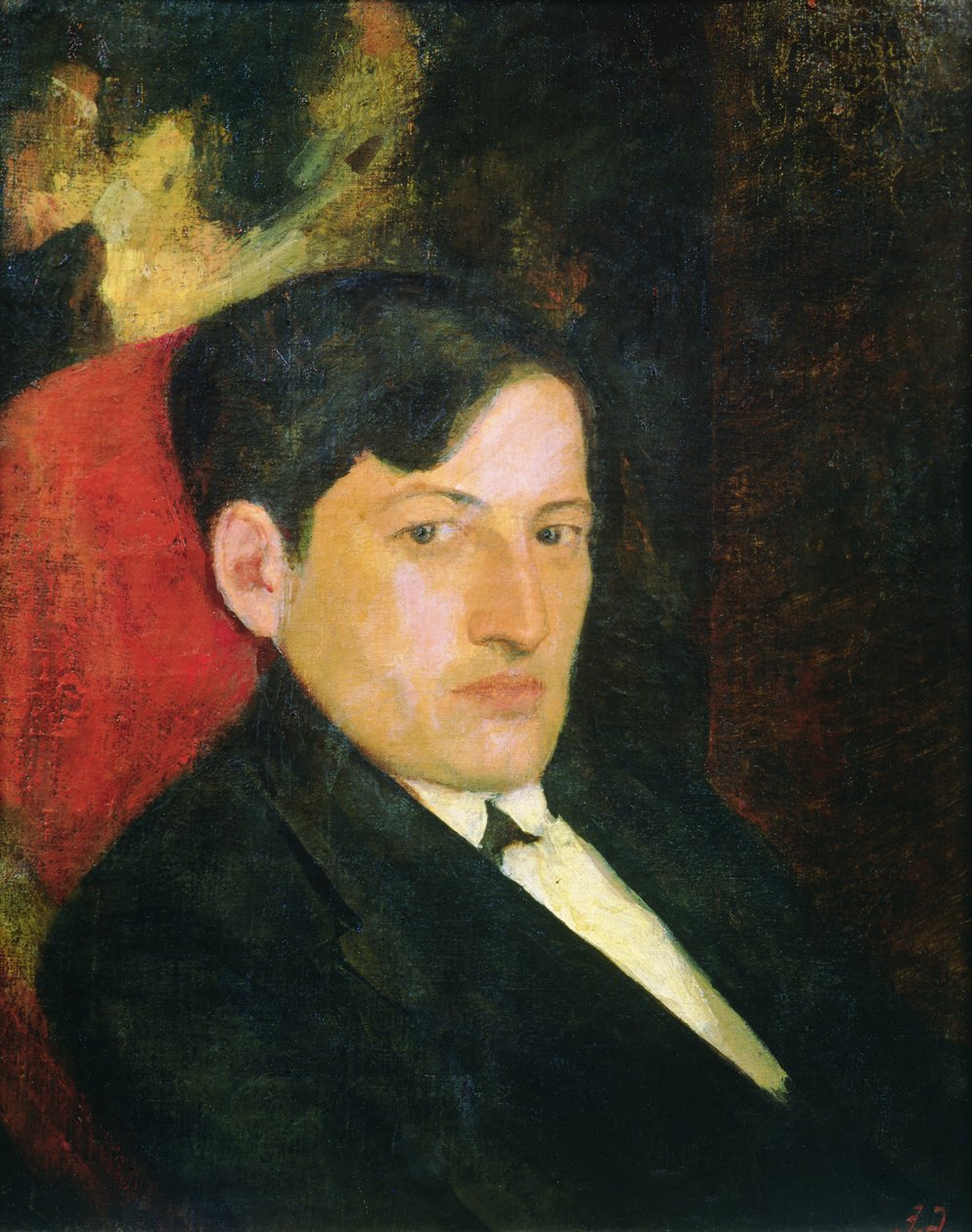 Portrét D. Shevardnadze, 1921 (olej na kartě) od K. Magalashvili