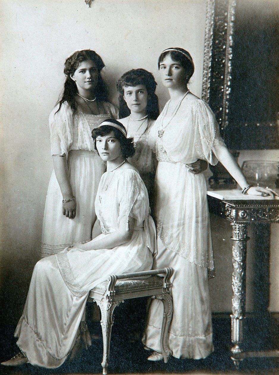 Čtyři dcery ruského cara Mikuláše II., 1910 od K. von Hahn