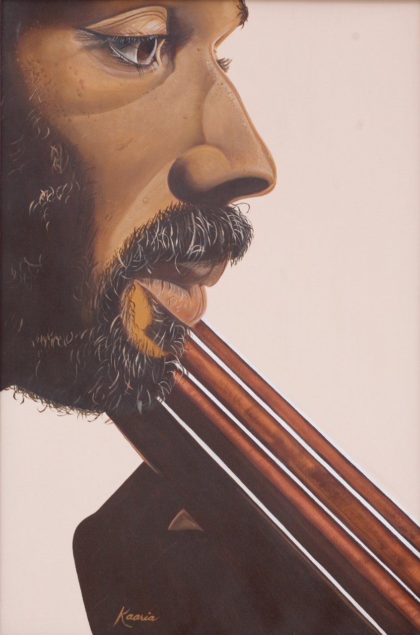 Base Player IV, 2007 (olej a akryl na plátně) od Kaaria Mucherera