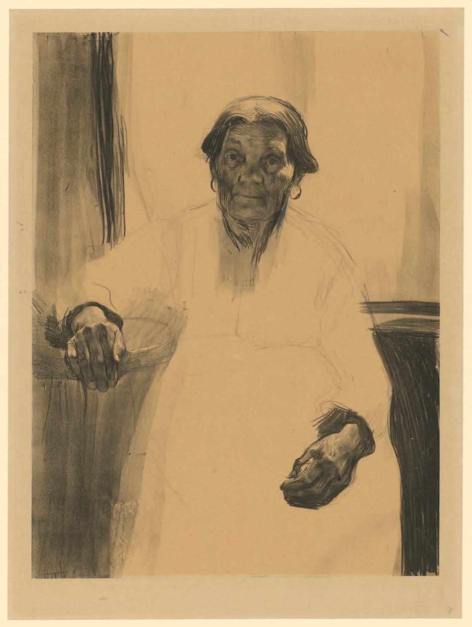 Stařenka u okna (1. verze) od Käthe Kollwitz
