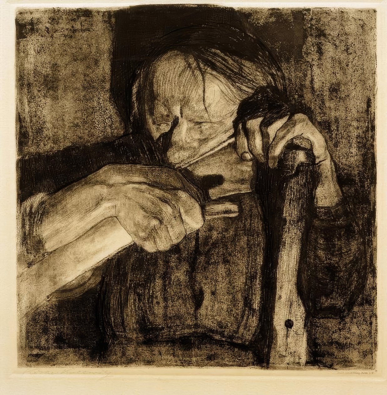 Při bušení od Käthe Kollwitz