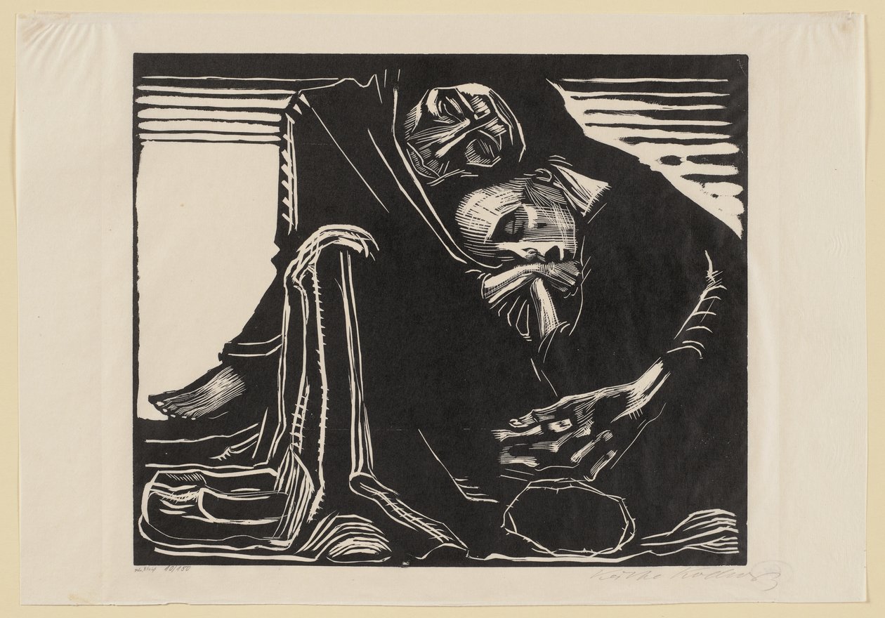 Konečná třetí verze. Pro publikaci „Jahrbuch der Originalgraphik“, 3. ročník, Berlín: Wohlgemuth  Lissner, 1921 od Käthe Kollwitz