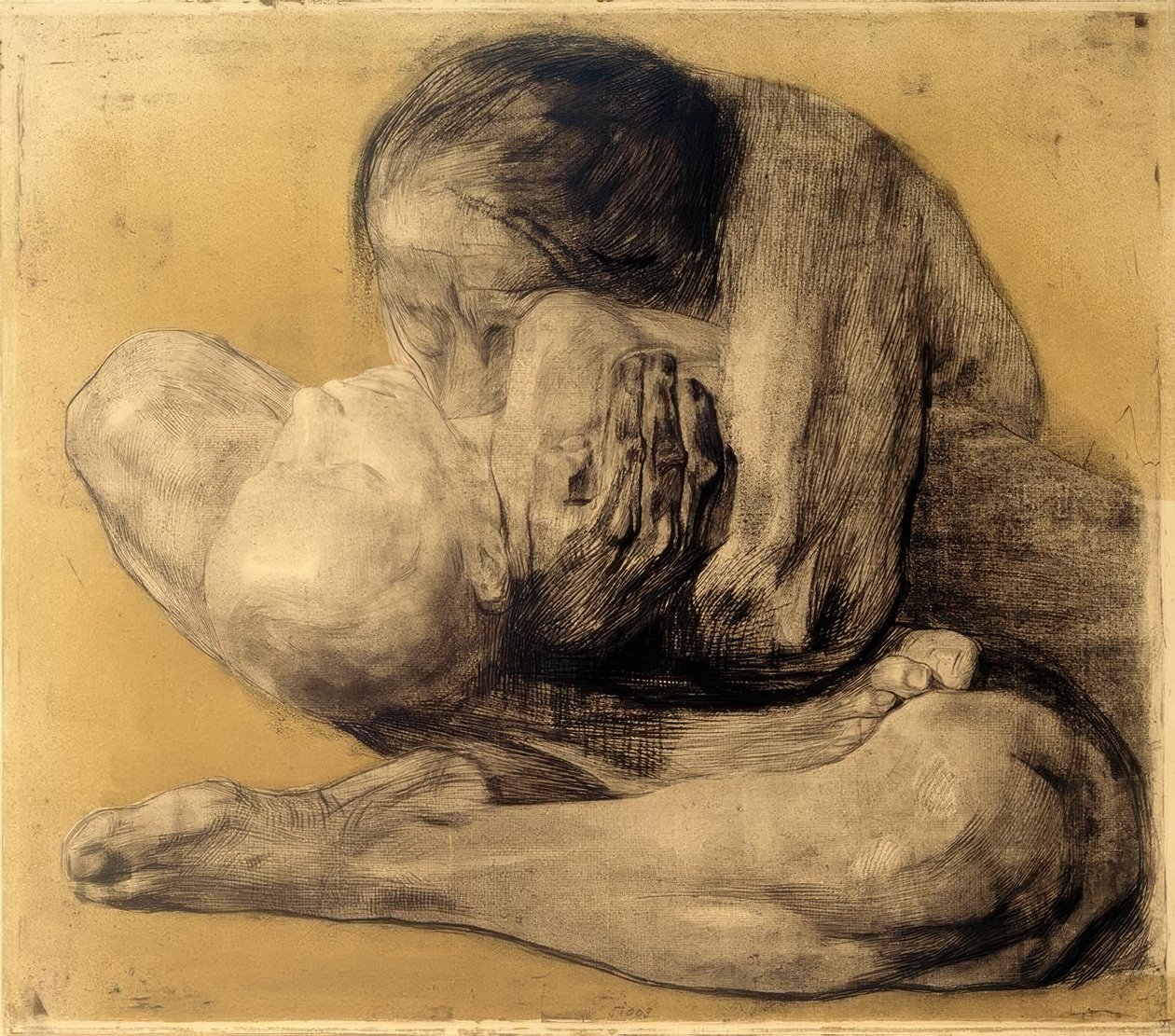 Käthe Kollwitz, Žena s mrtvým dítětem/1903 od Käthe Kollwitz