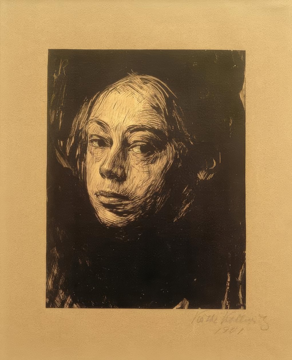 Käthe Kollwitz / Autoportrét 1901 od Käthe Kollwitz