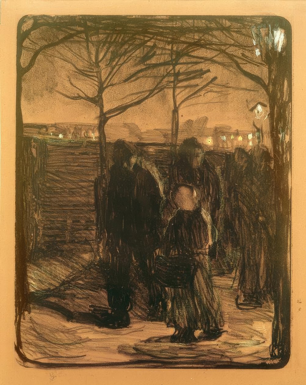 Käthe Kollwitz, Předměstí / 1901 od Käthe Kollwitz