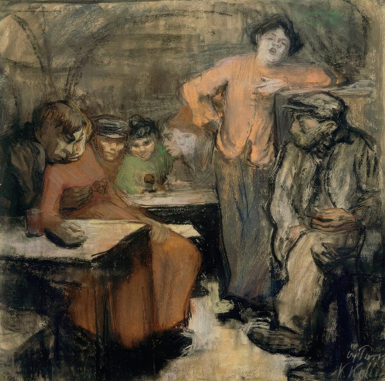 pařížský sklep od Käthe Kollwitz