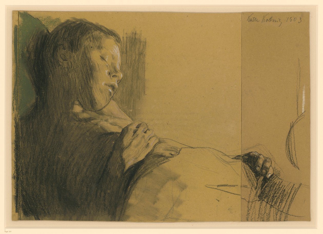 Schlafender Knabe (Das tote Kind) od Käthe Kollwitz