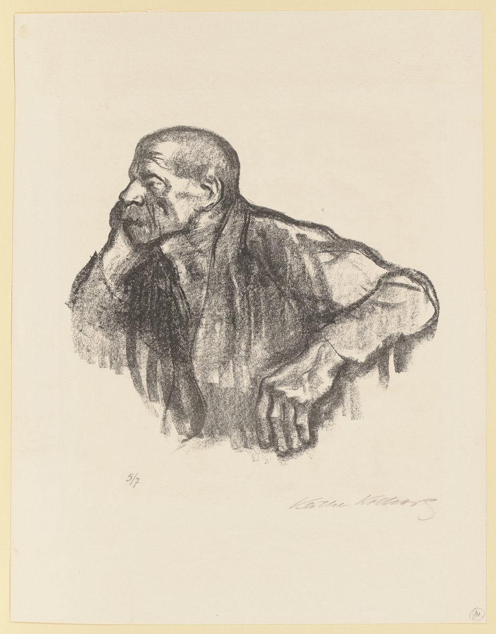 Sedící dělník od Käthe Kollwitz
