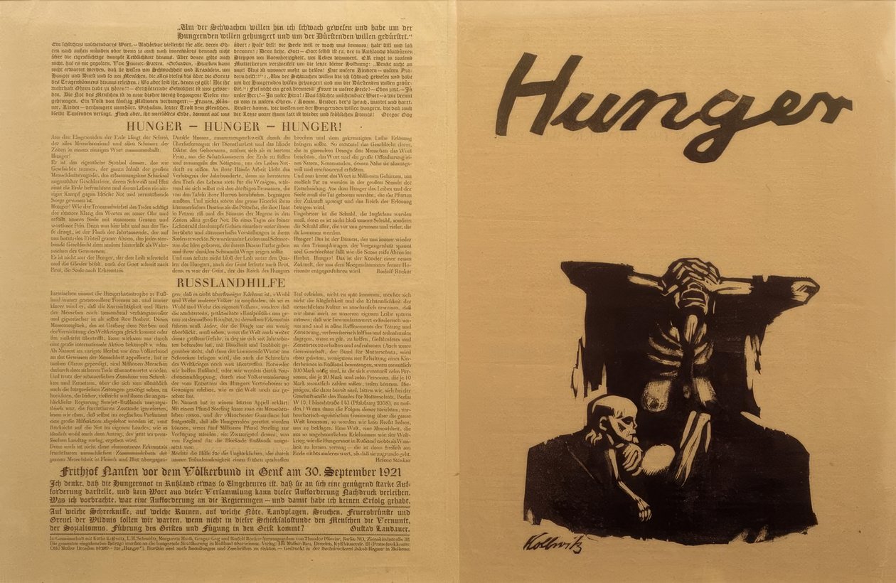 Sovětské Rusko, potravinová krize / brožura, K. Kollwitz od Käthe Kollwitz
