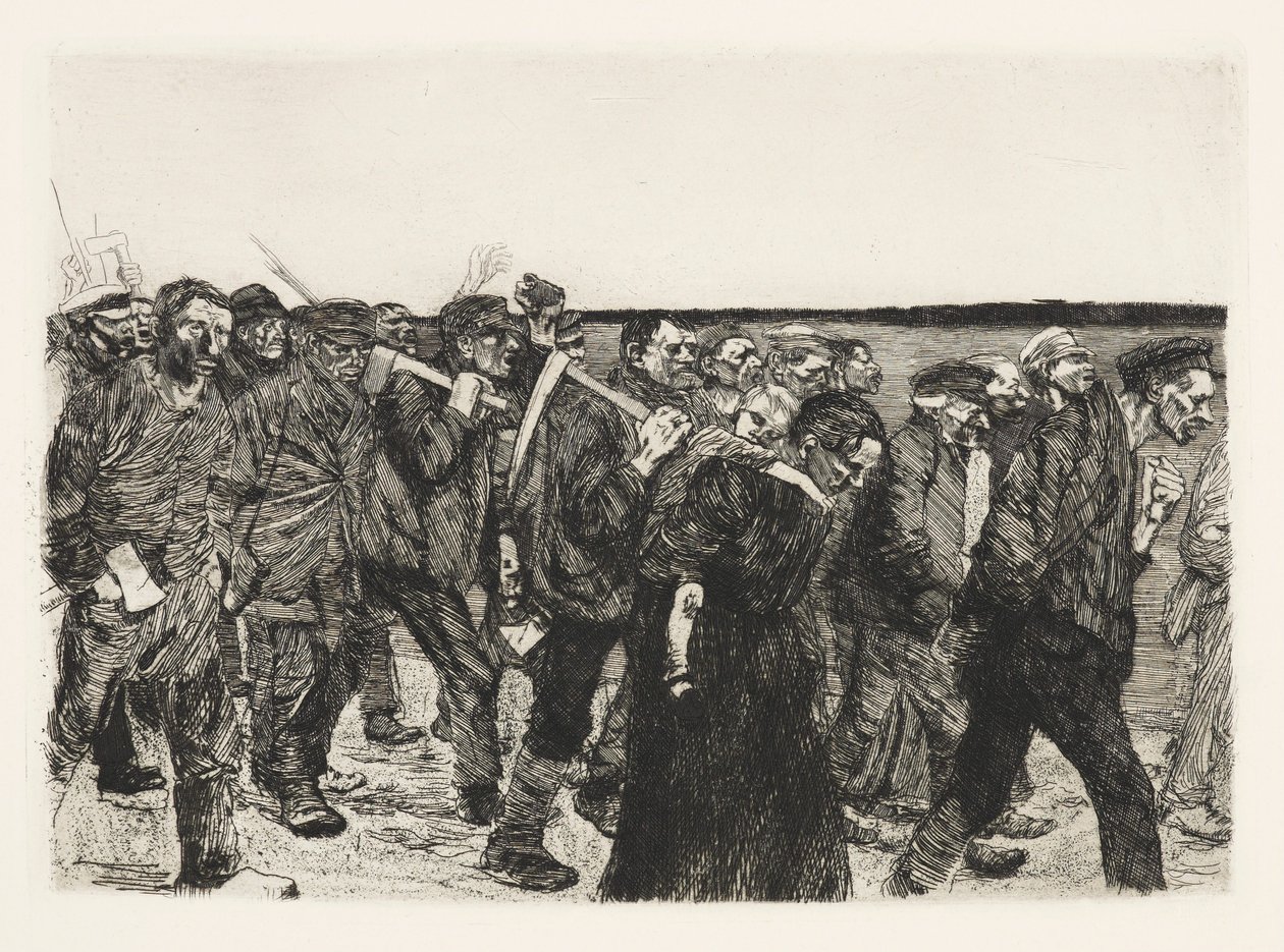 Weberzug (Pochod tkalců) od Käthe Kollwitz