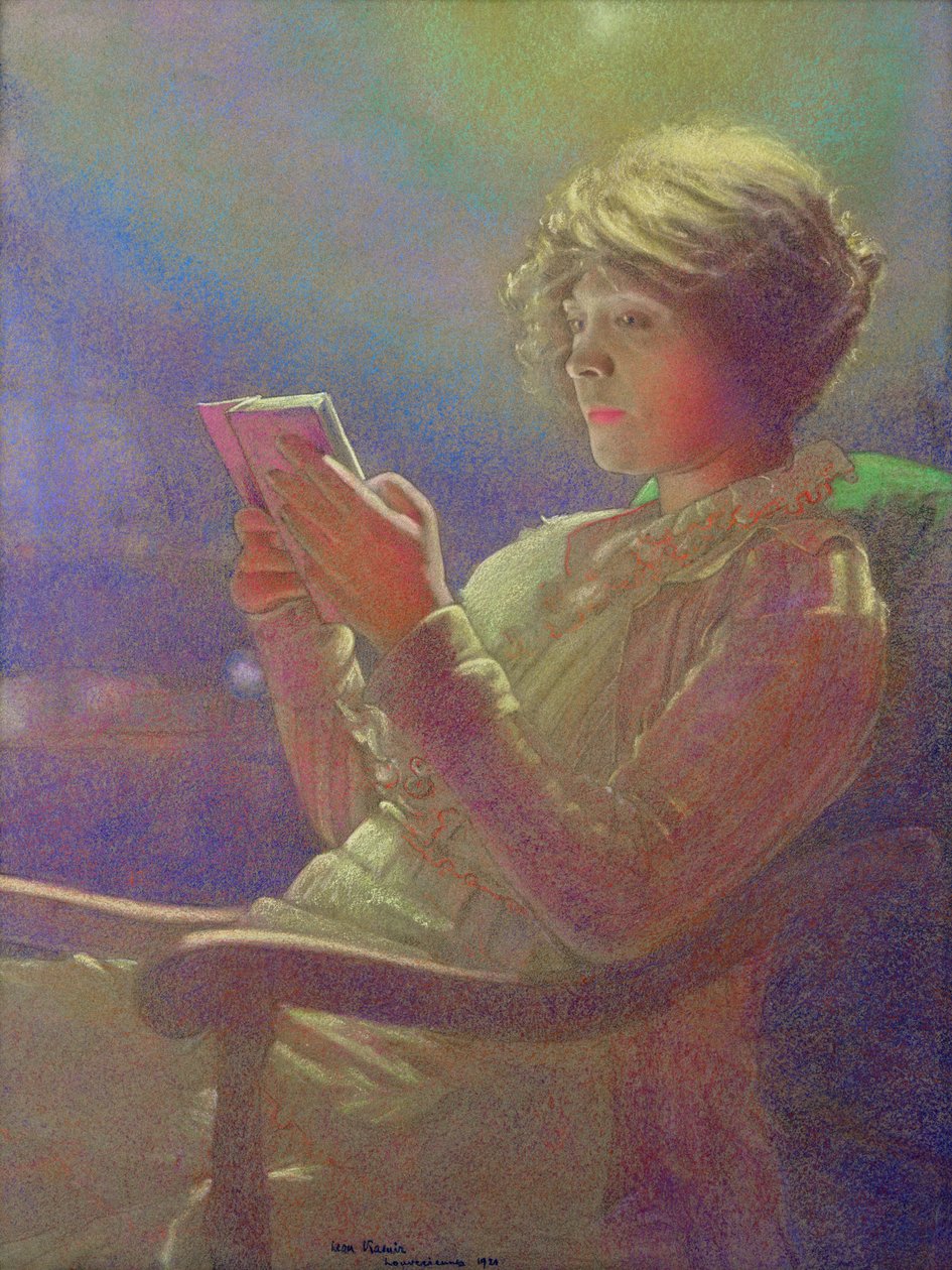 Woman Reading, 1921 (pastel na papíře) od Kamir Kaufman