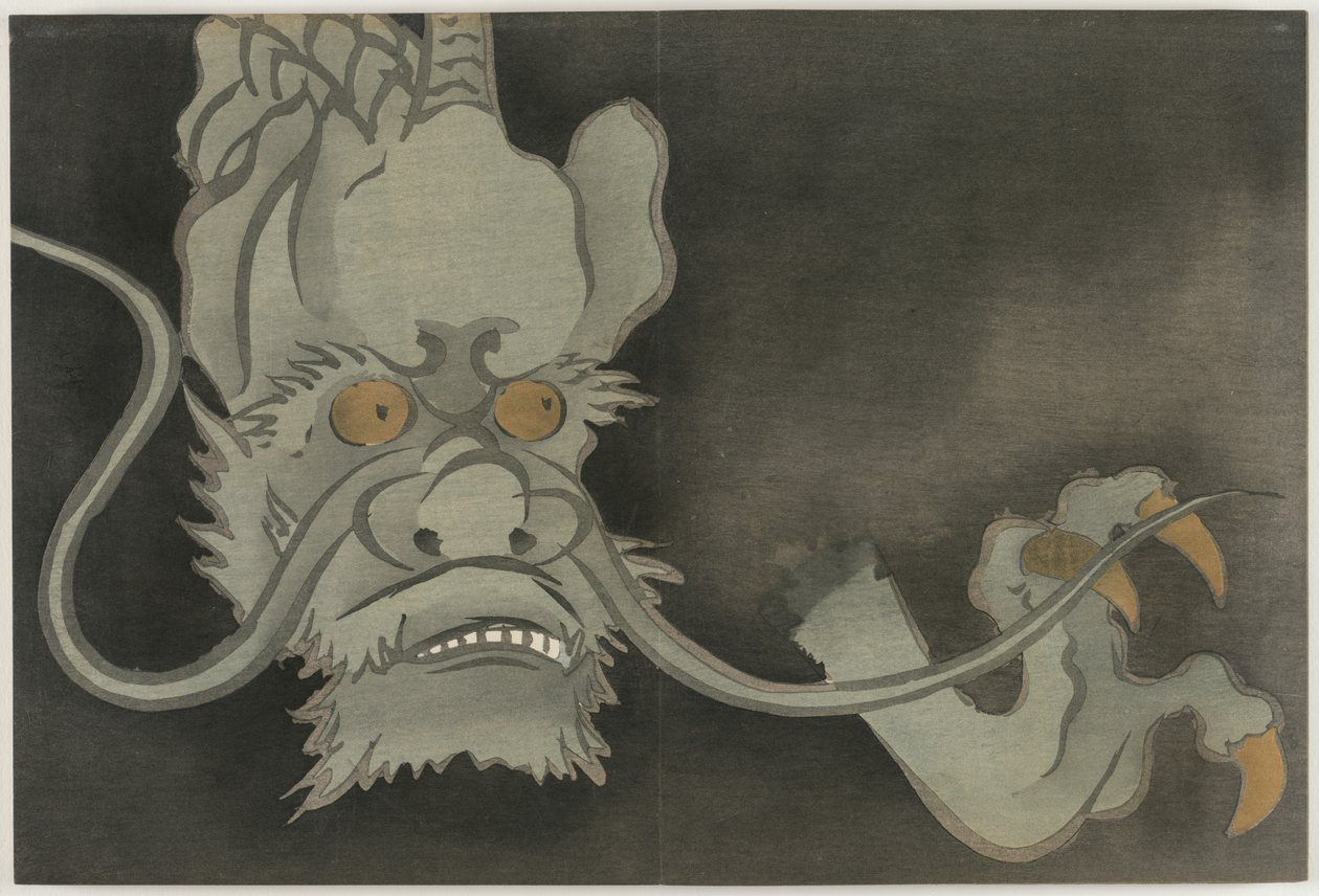 Květiny sta světů (Momoyogusa): Drak (Ryū) od Kamisaka Sekka