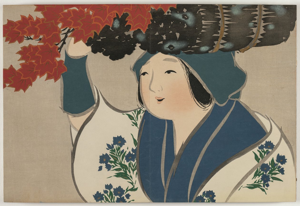 Květiny sta světů (Momoyogusa): Kindling Salesgirl (Kurokiuri) od Kamisaka Sekka