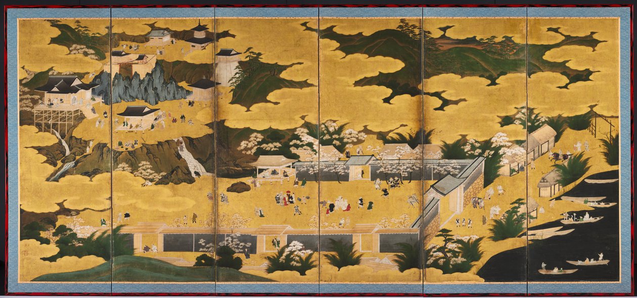 Slavné pohledy na Omi, 1660-90s. od Kano Ein