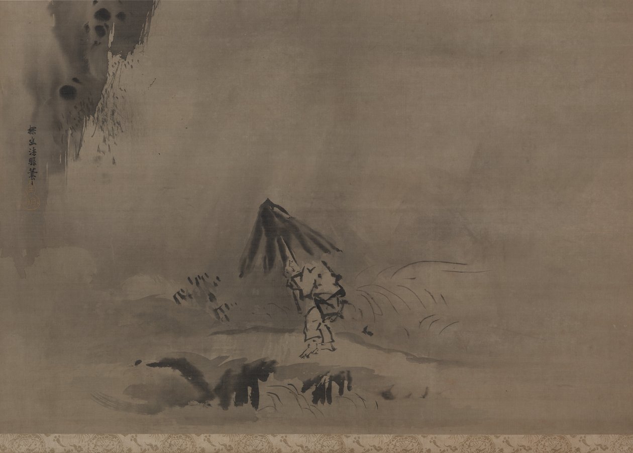 Večerní sprcha, 17. století. od Kanō Tan’yū
