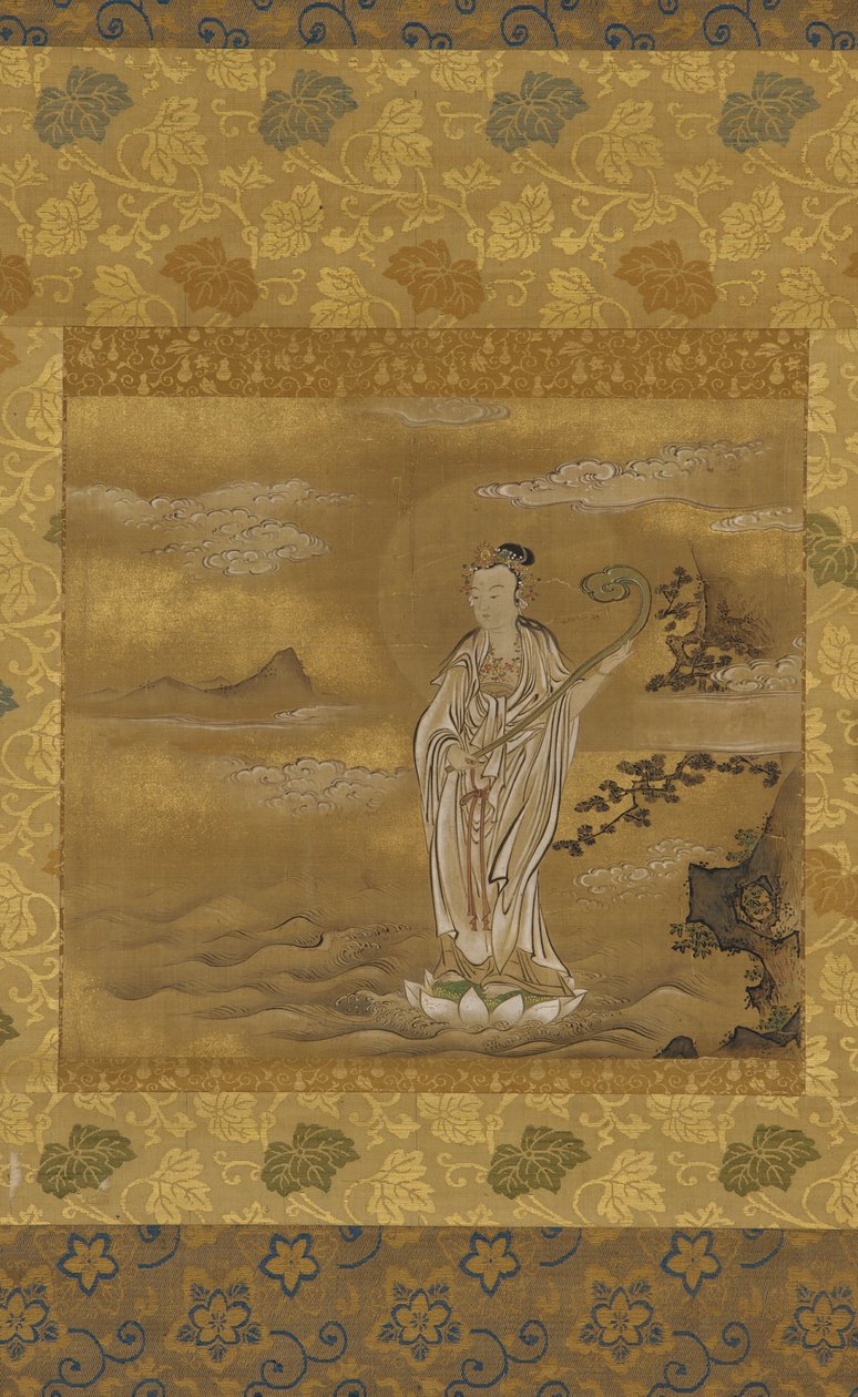 Přechod bódhisattvy přes moře, období Edo, 17. století. od Kanō Tan’yū