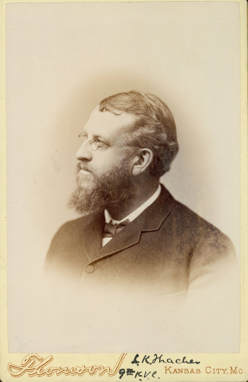 Luin K. Thacher, major, 9. kansaská jízda (unie) od Kansas City Thomson