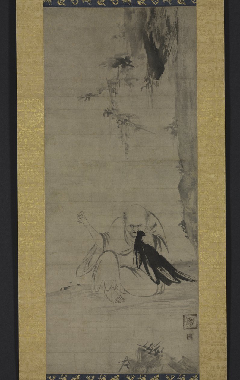 Choyo: Monk Sewing under Morning Sun, kolem 1350 nebo dříve od Kaō
