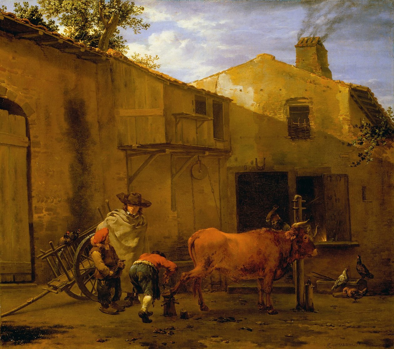 Smith kování Ox od Karel Du Jardin