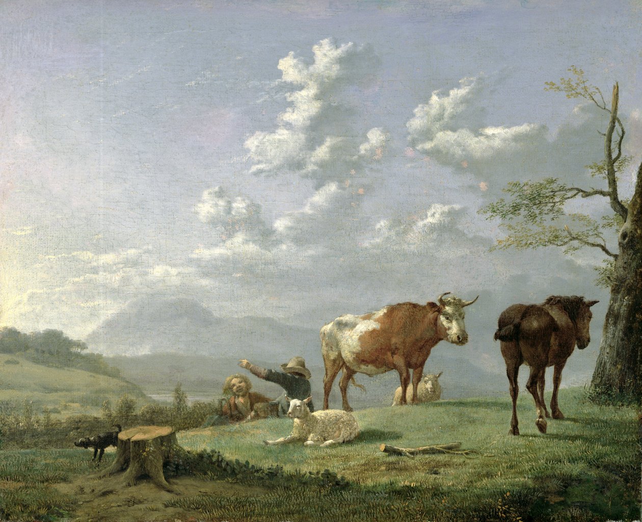 Pastorální krajina, kolem roku 1650 od Karel Dujardin