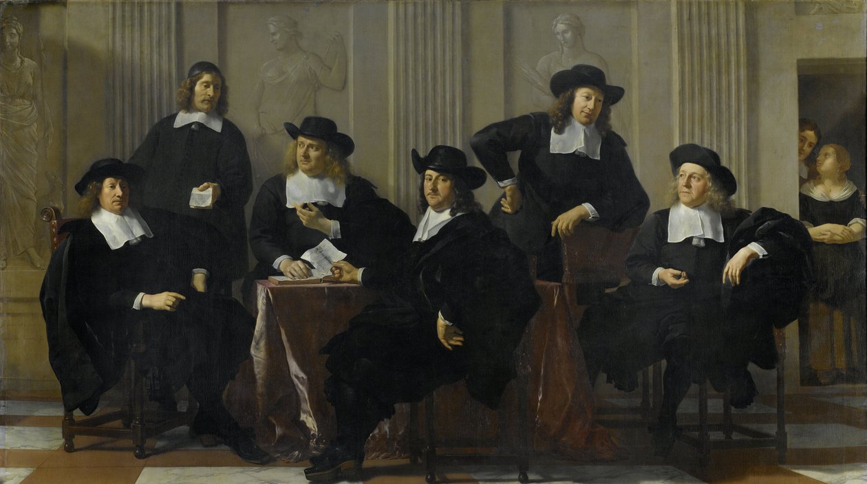Regenti Spinhuis a Nieuwe Werkhuis, Amsterdam, 1669 od Karel Dujardin