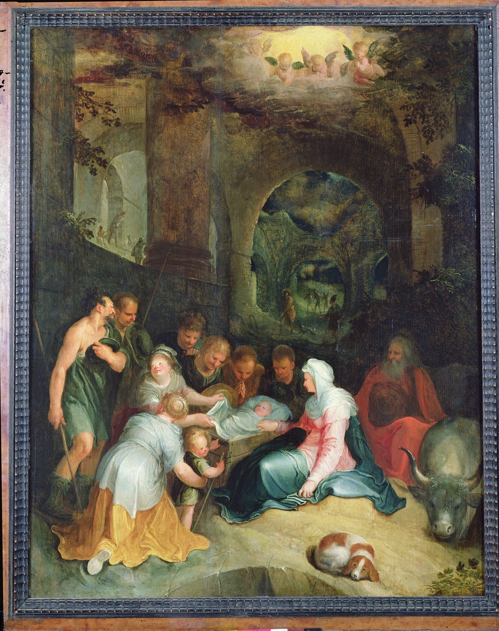 Klanění pastýřů (olej) od Karel van Mander III