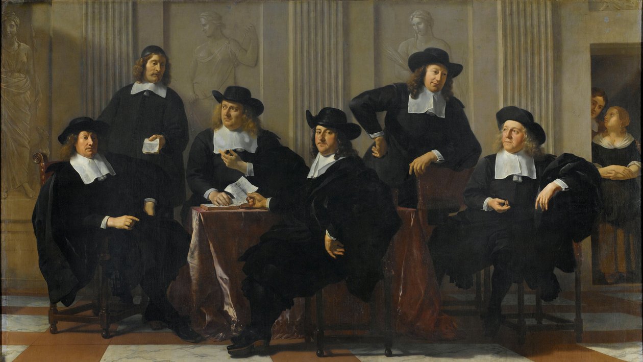 Regenti Spinhuis a Nieuwe Werkhuis, Amsterdam Vládci Spinhuis (Dům nápravy) a Nieuwe Werkhuis (Nový Workhouse) v Amsterdamu, 1669 od Karel Du Jardin