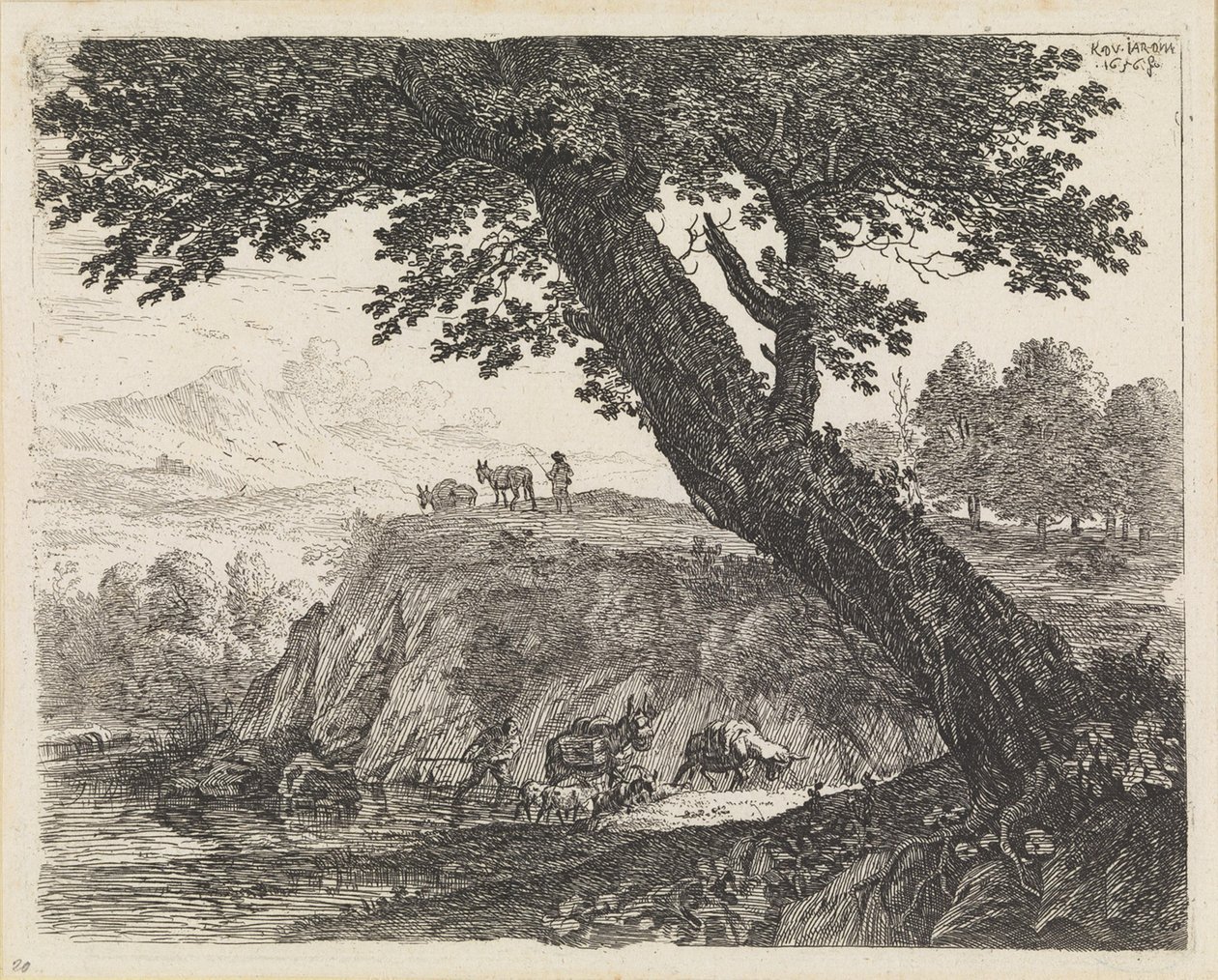 Krajina se dvěma mezkaři od Karel Dujardin