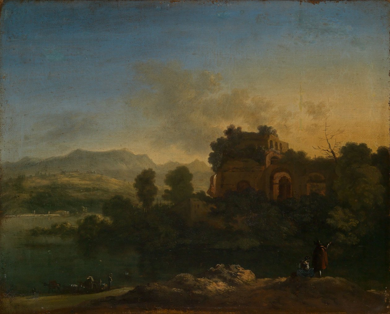 Jižní krajina se zříceninou od Karel Dujardin