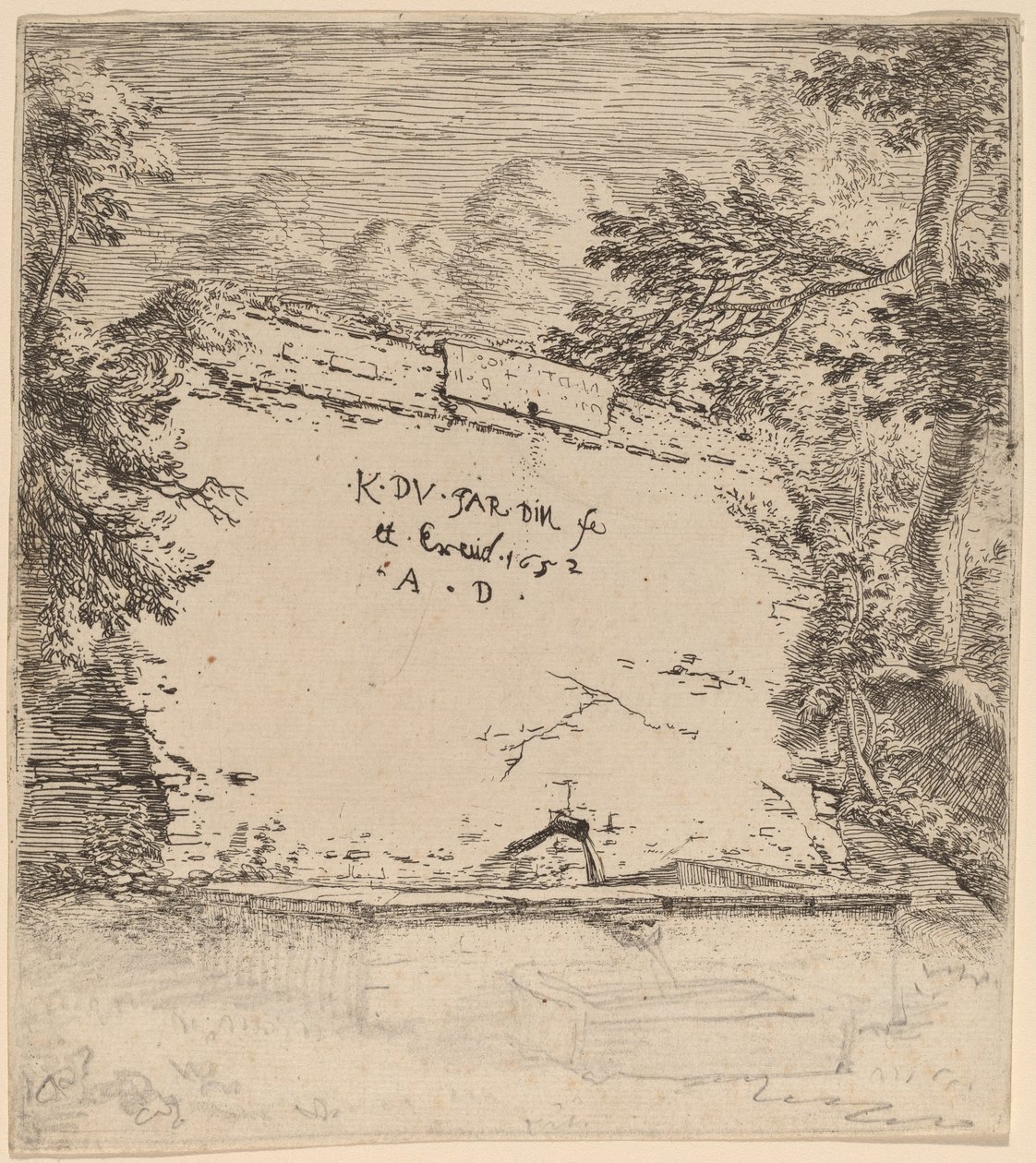 Titulní strana s fontánou od Karel Dujardin