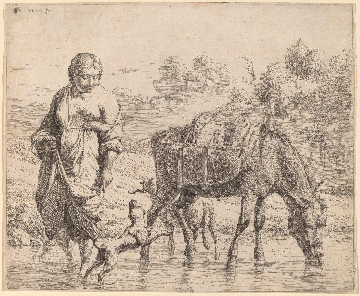 Žena přes potok od Karel Dujardin