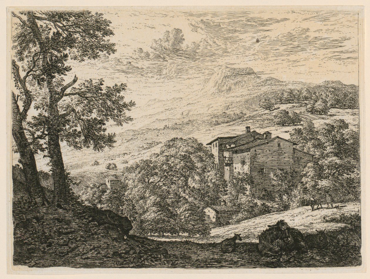 Dvě ovce a osel od Karel Dujardin