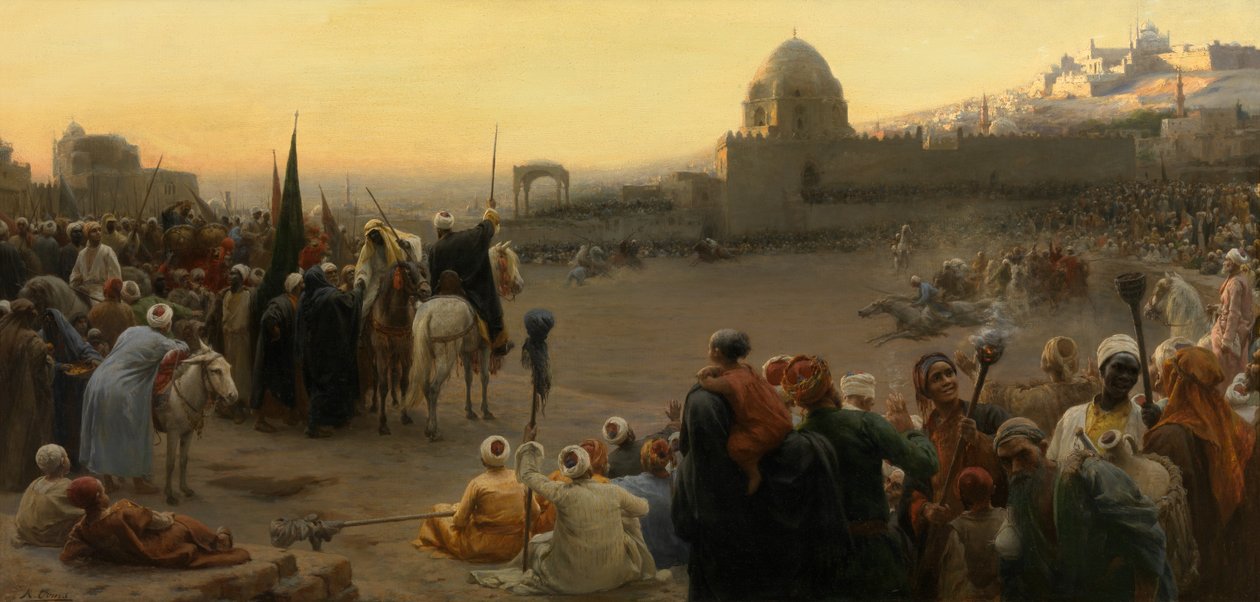 Fantazie v Egyptě (olej na plátně) od Karel Ooms