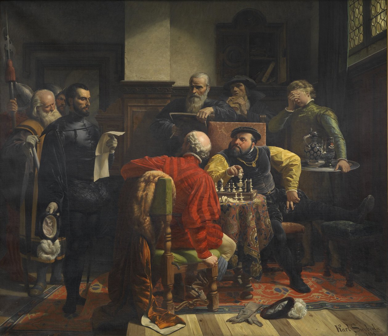 Karl Swoboda Vyhlášení rozsudku smrti nad Janem Fridrichem Saským od Karel Svoboda