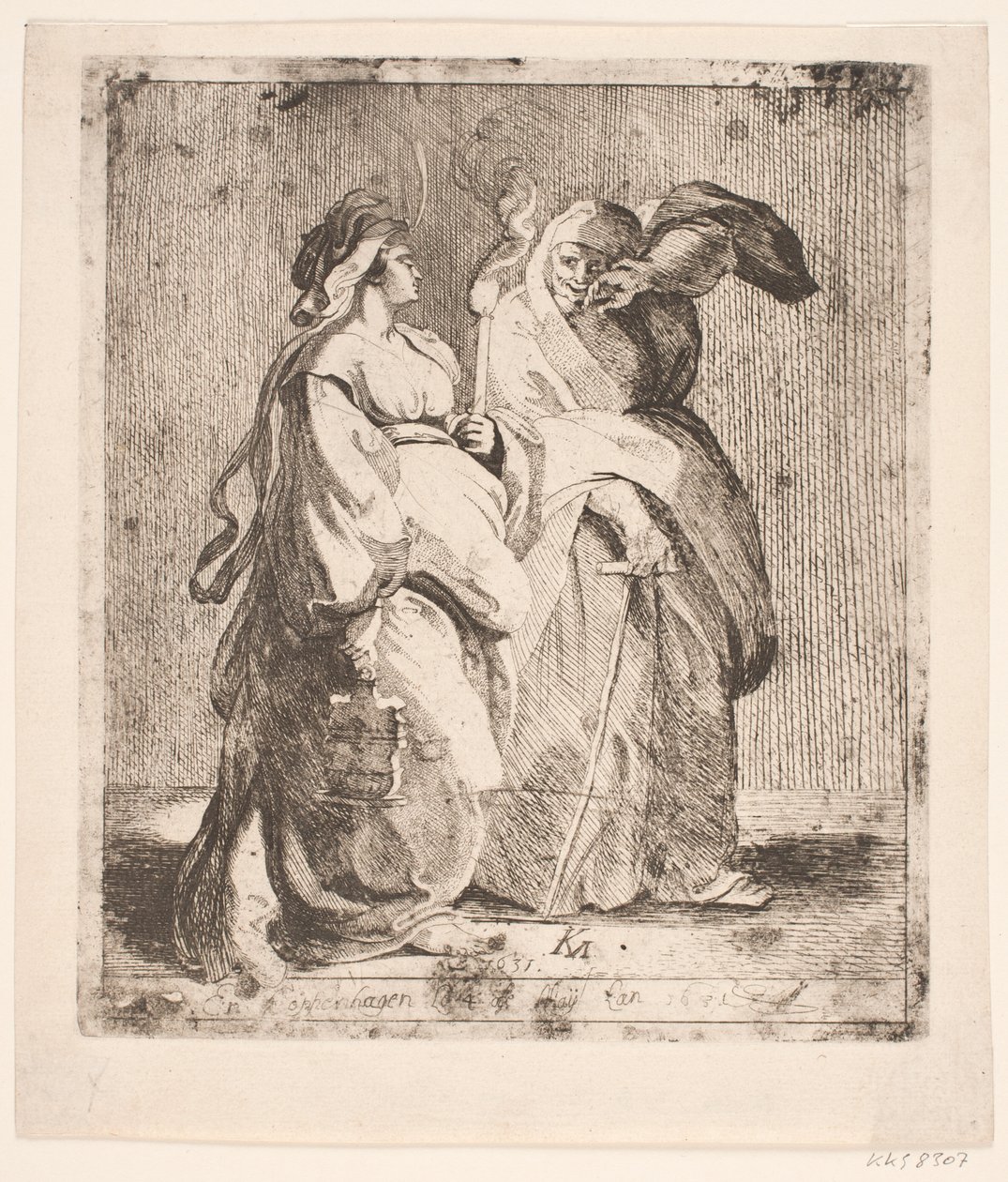Judith se svým sluhou od Karel van III Mander
